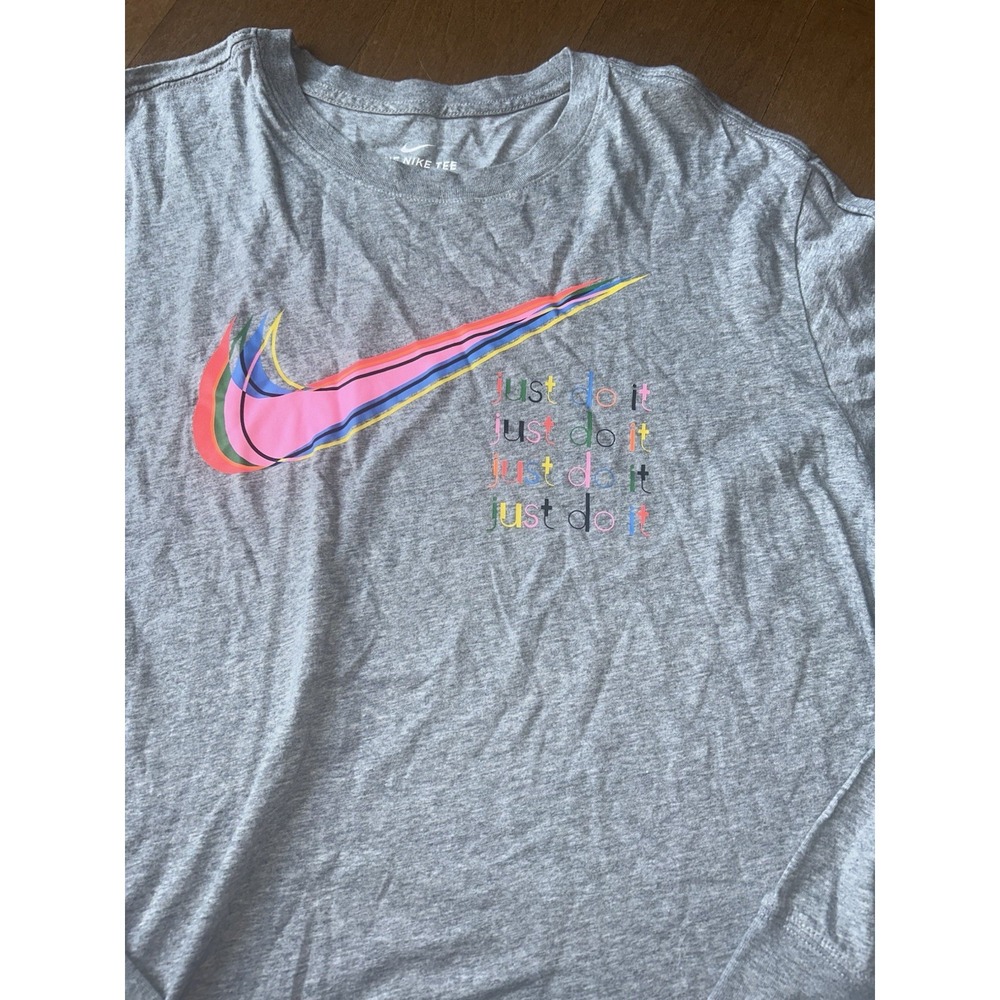 Nike Men's Multiple Color Swoosh Long Sleeve The Nike Tee XL Just Do It - Picture 3 of 11